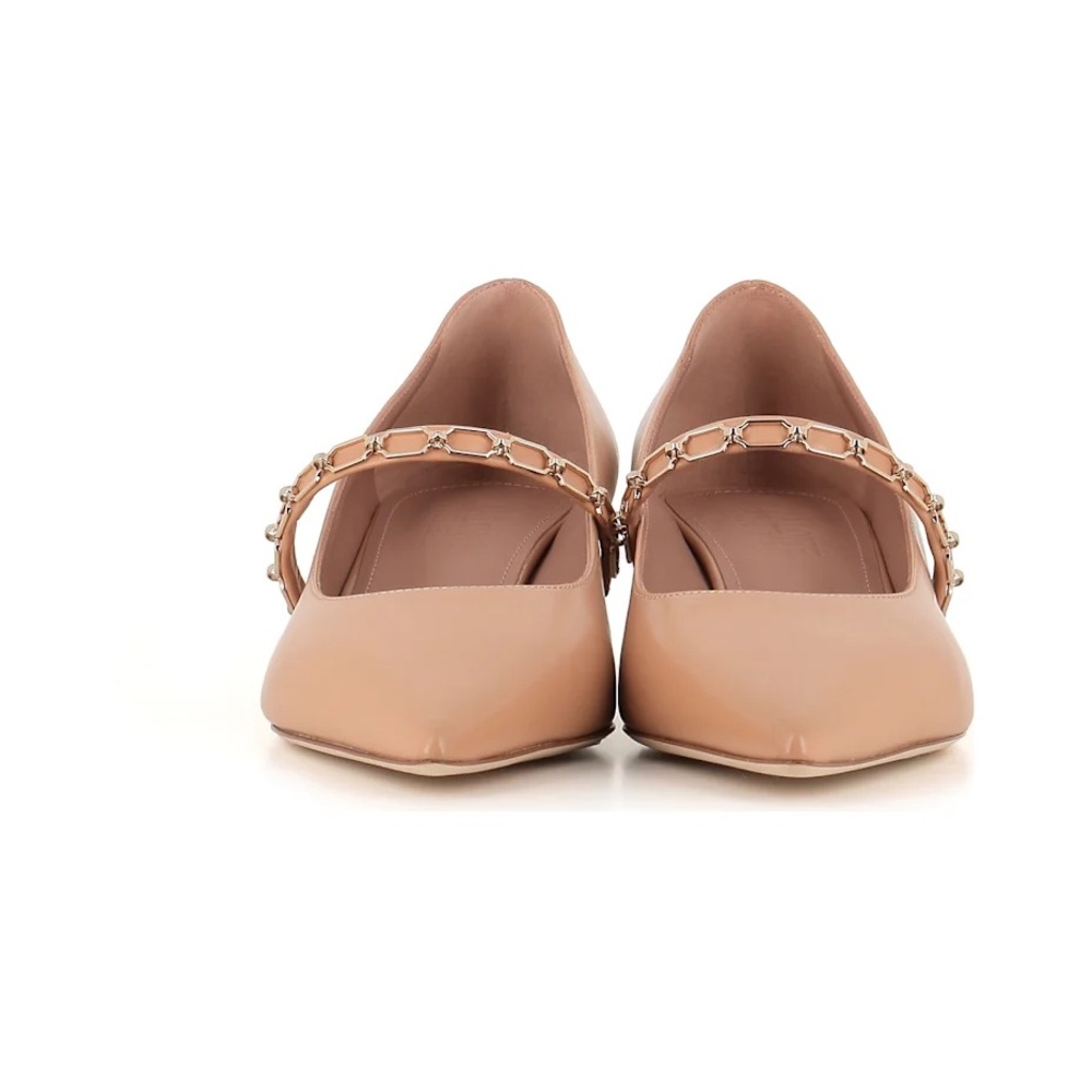 SOLD-Brand new Malone Souliers ballet flats with chain detail, beige, 38.5